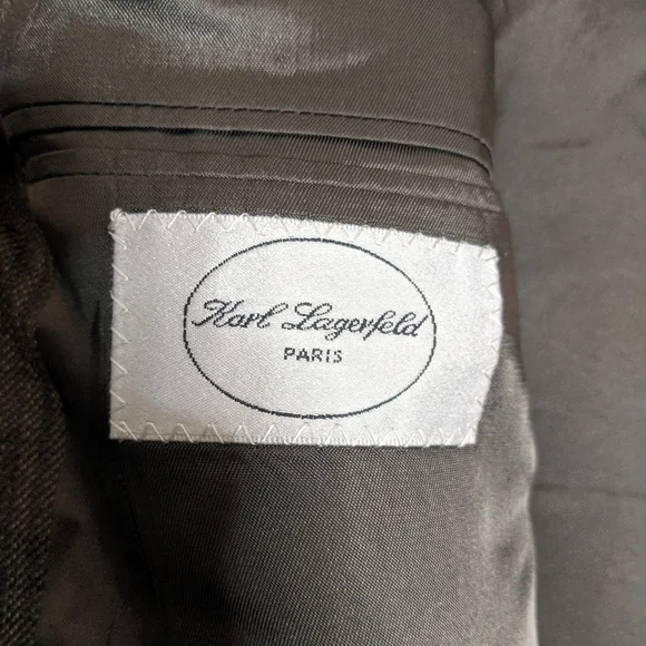 Karl Lagerfeld vintage silk plaid jacket